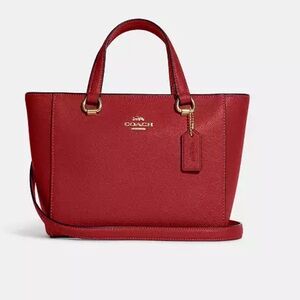 Coach Kacey Satchel Bag in Red